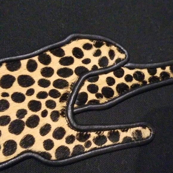 NEW Marc Jacobs black canvas leopard clutch - Picture 8 of 8